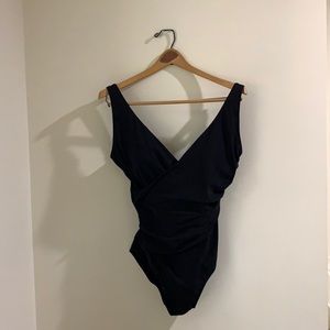 L.L. Bean swimsuit, size 12, slimming,black